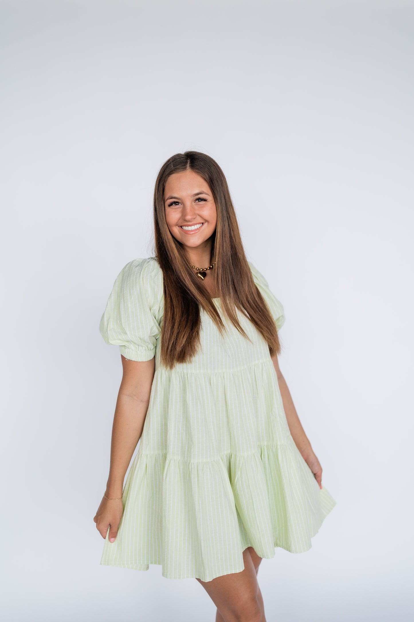 OH HI SPRING PUFF SLEEVE MINI DRESS