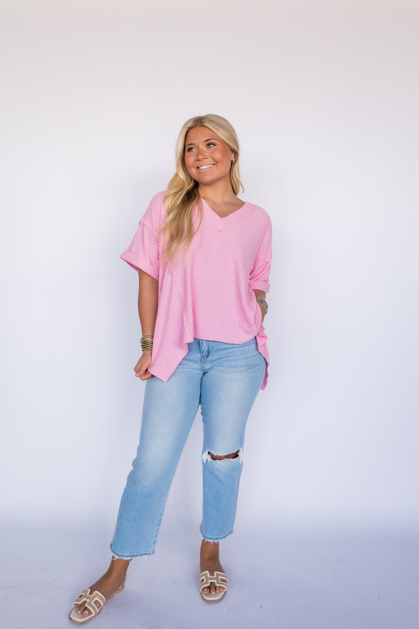 WHAT I DO JACQUARD TOP