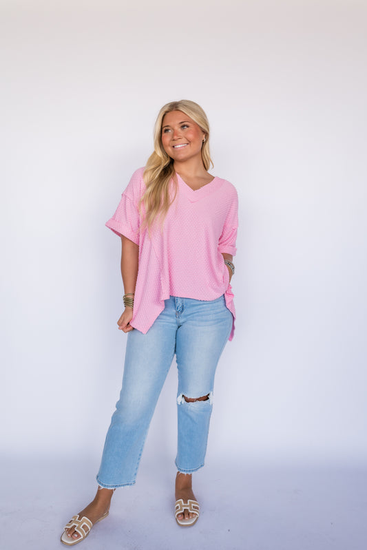 WHAT I DO JACQUARD TOP