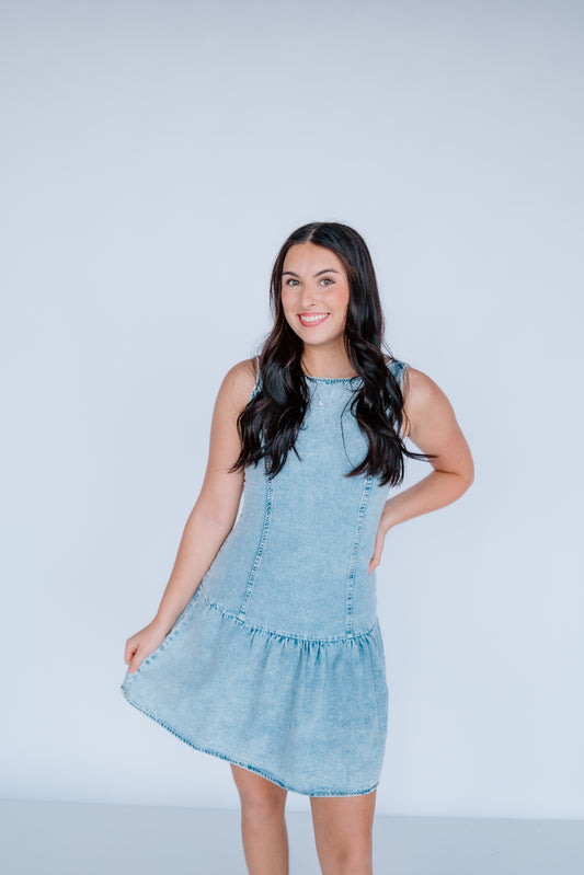 BETTER NOW DENIM DRESS