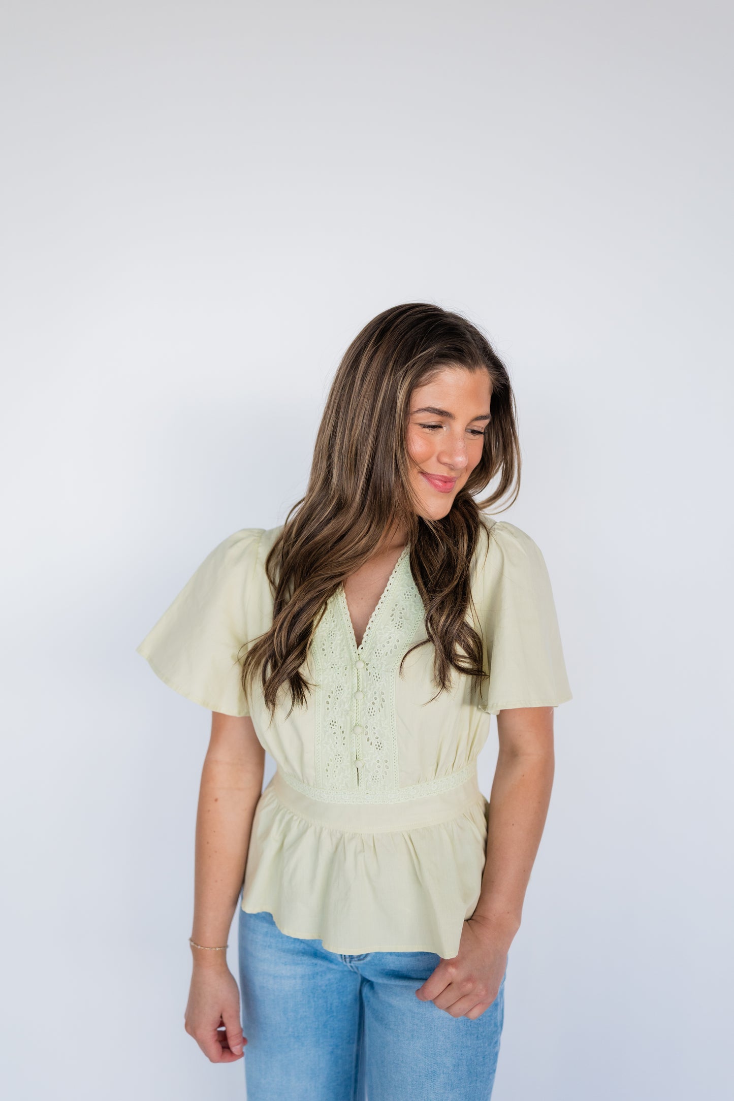 LET IT BE EYELET BLOUSE
