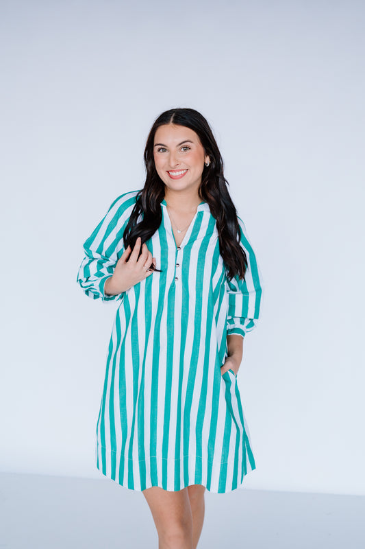 HAMPTON HOUSE STRIPE DRESS