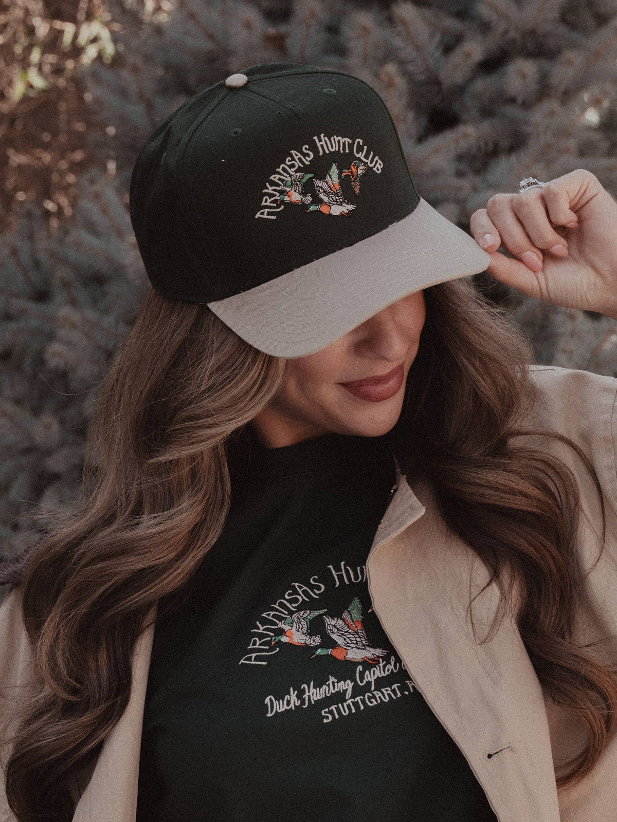 Arkansas Hunt Club Green/Khaki Embroidered Baseball Hat