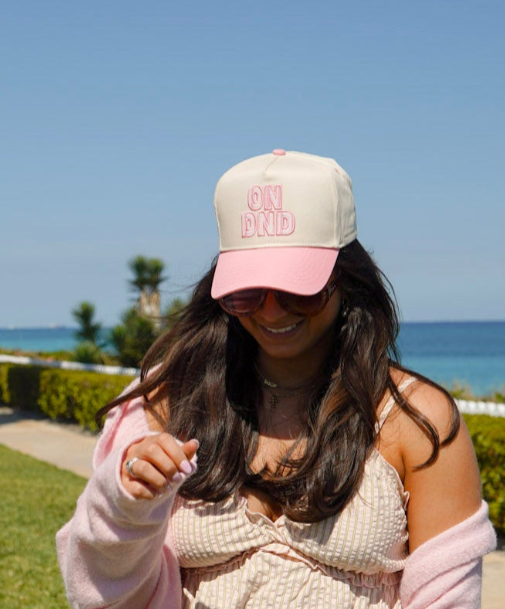 ON DND - Pink Vintage Trucker Hat