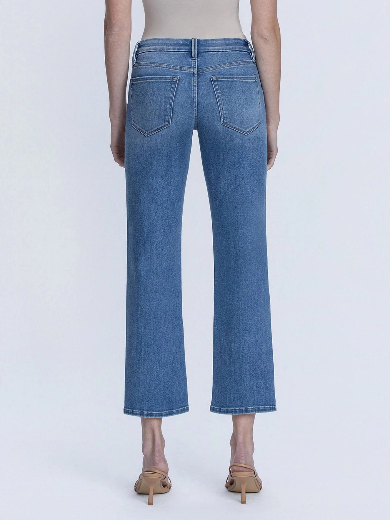 CATCH THE LIGHT MID RISE STRAIGHT LEG JEANS
