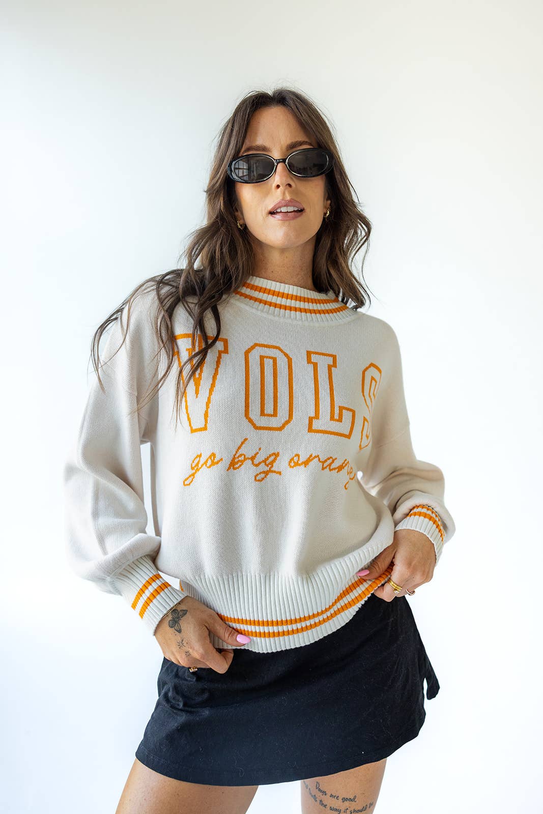 Tennessee Queen Oversized Striped Crew Sweater