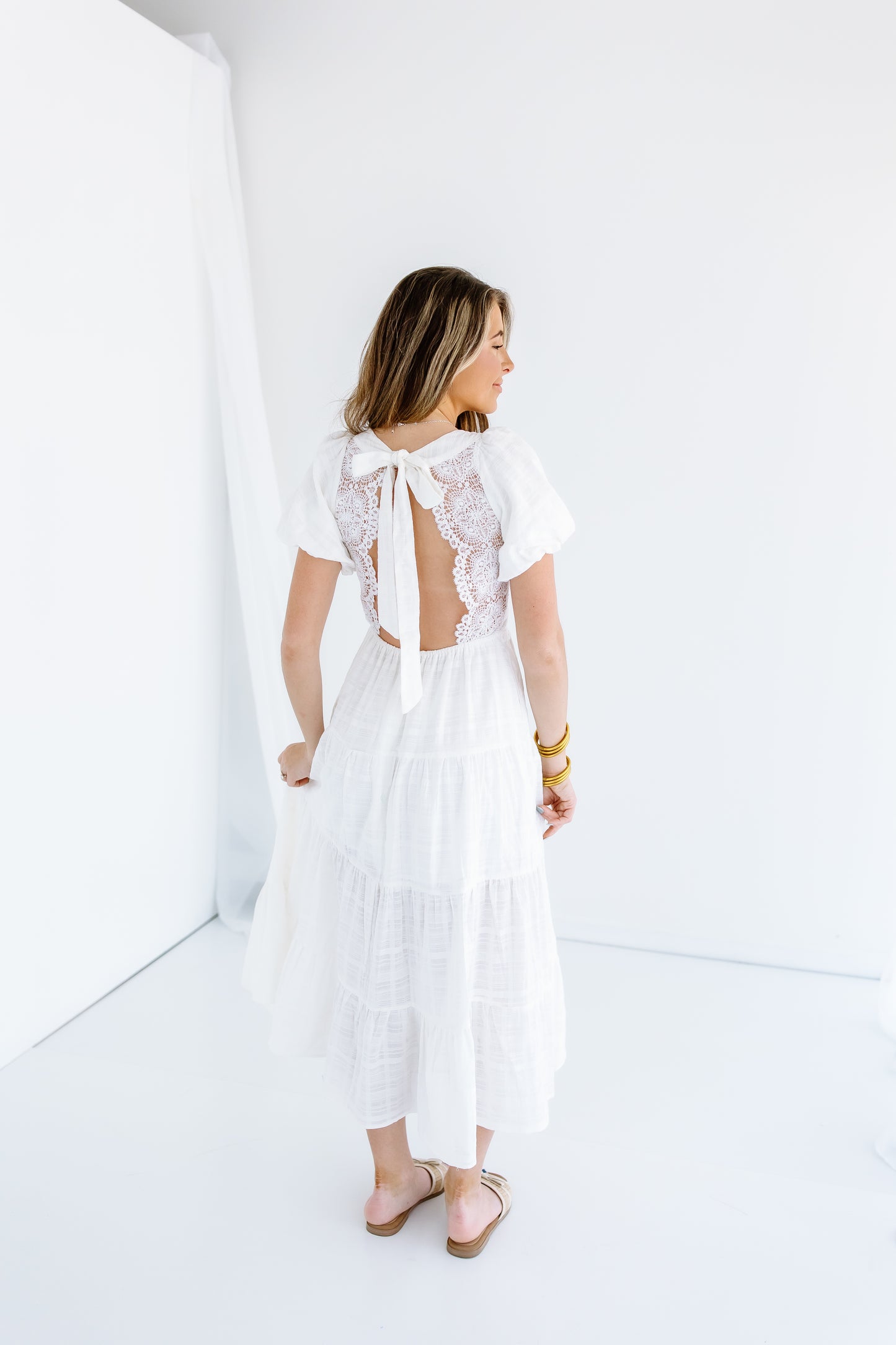 LINEN WOVEN MAXI DRESS