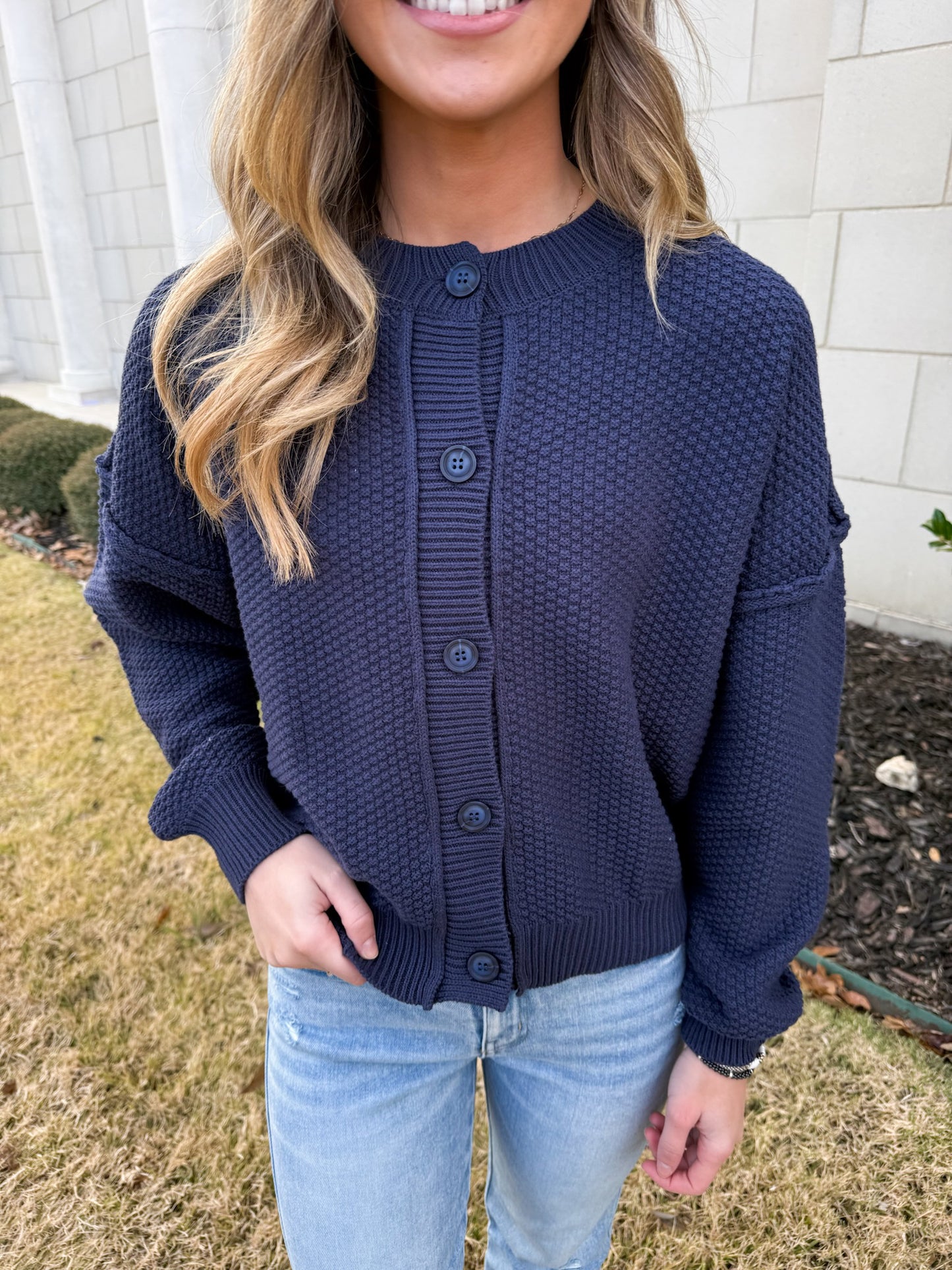 COZY WAFFLE KNIT CARDIGAN