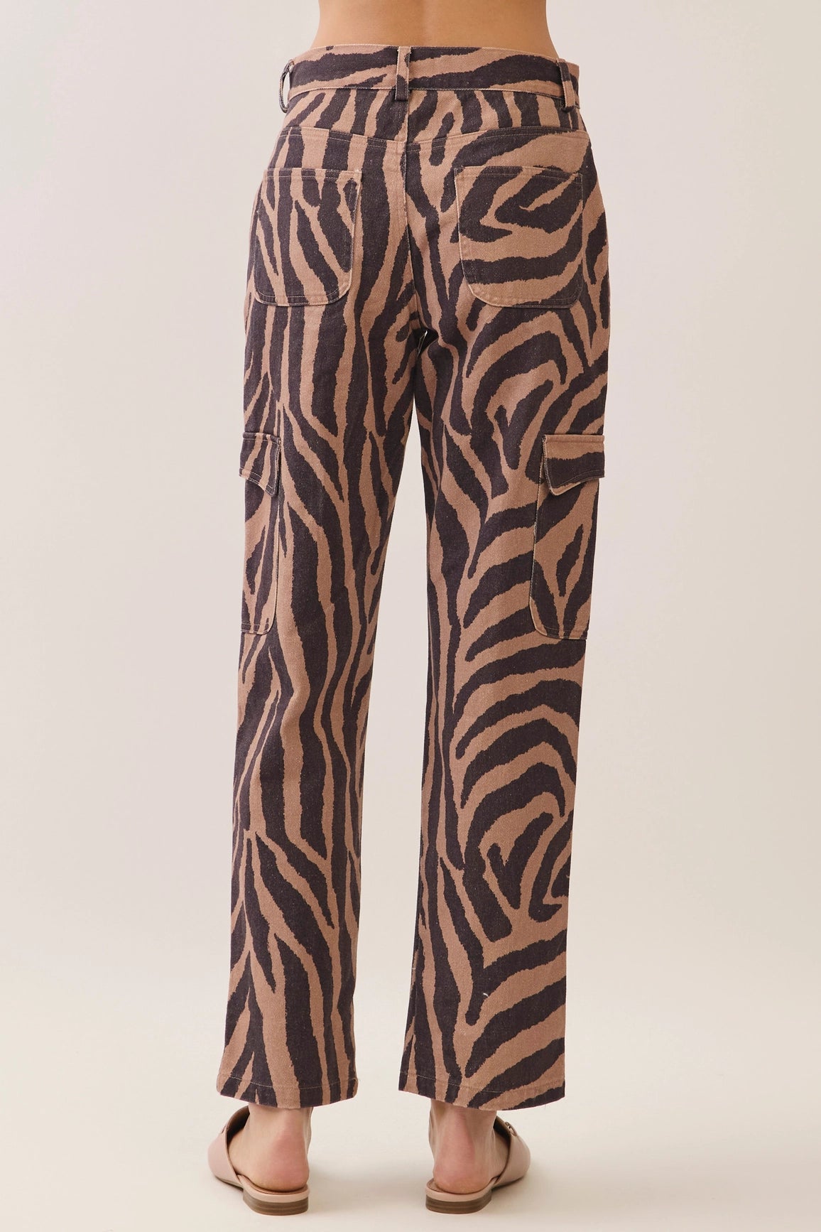 ZEBRA STRAIGHT LEG CARGO PANTS