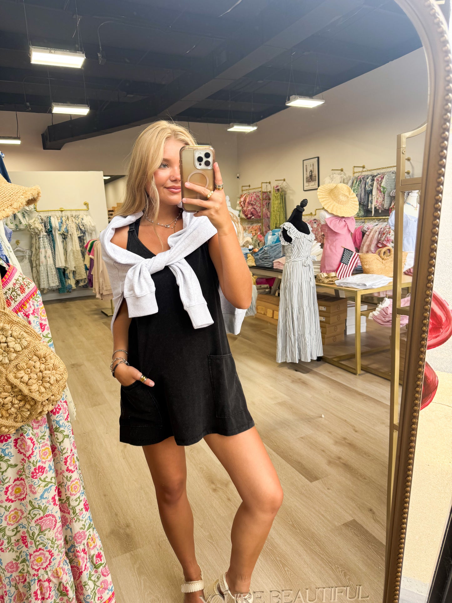 WASHED SPORTY MINI DRESS