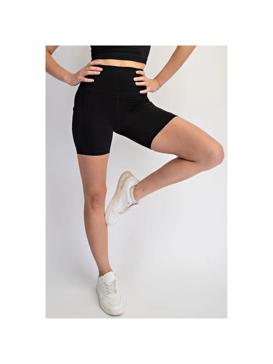 NYLON BUTTER BIKER SHORTS