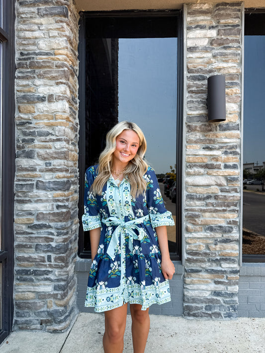 FRESH AND FUNKY FLORAL MINI DRESS