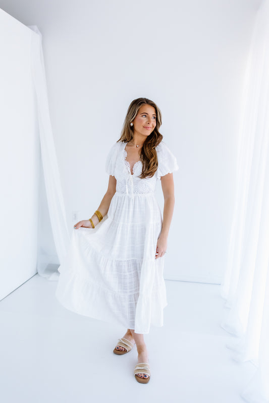 LINEN WOVEN MAXI DRESS