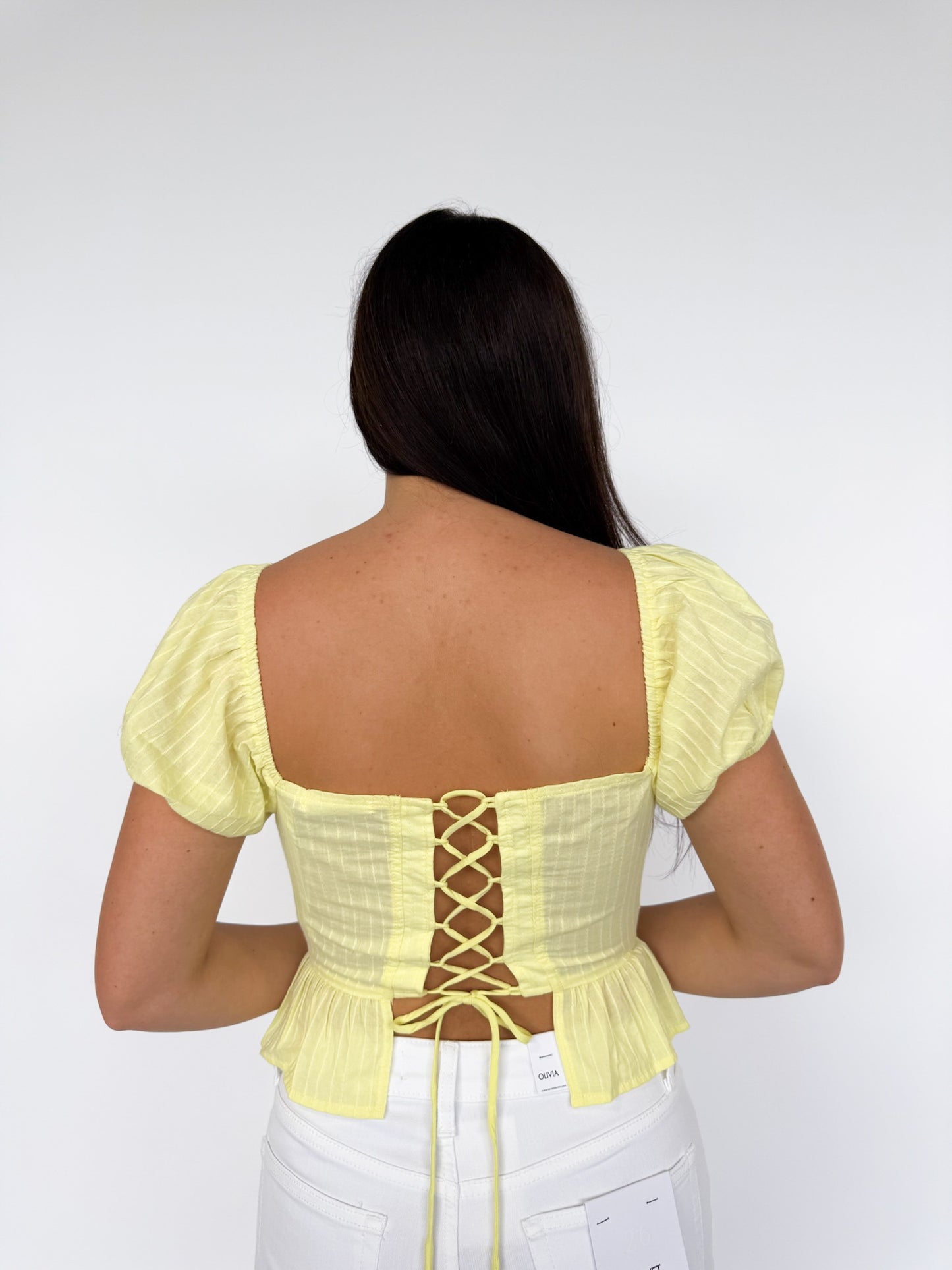 PINTUCK SWEETHEART NECKLINE CROP TOP