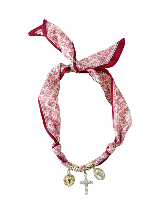 Isla Multi Charm Scarf Necklace