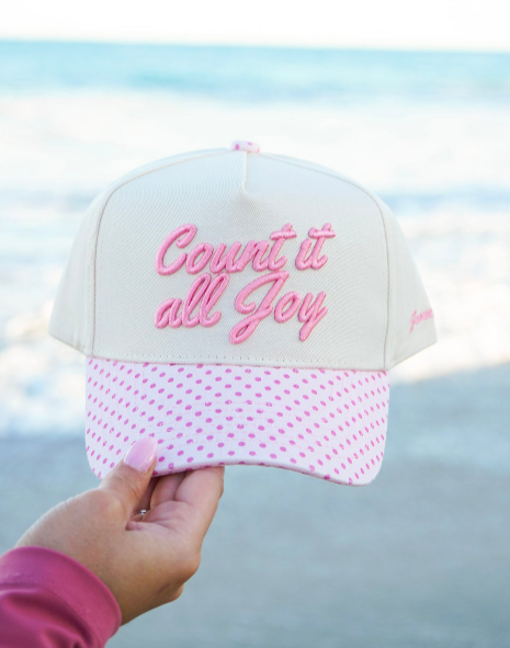 Count It All Joy - Pink Polka Dot Trucker Hat