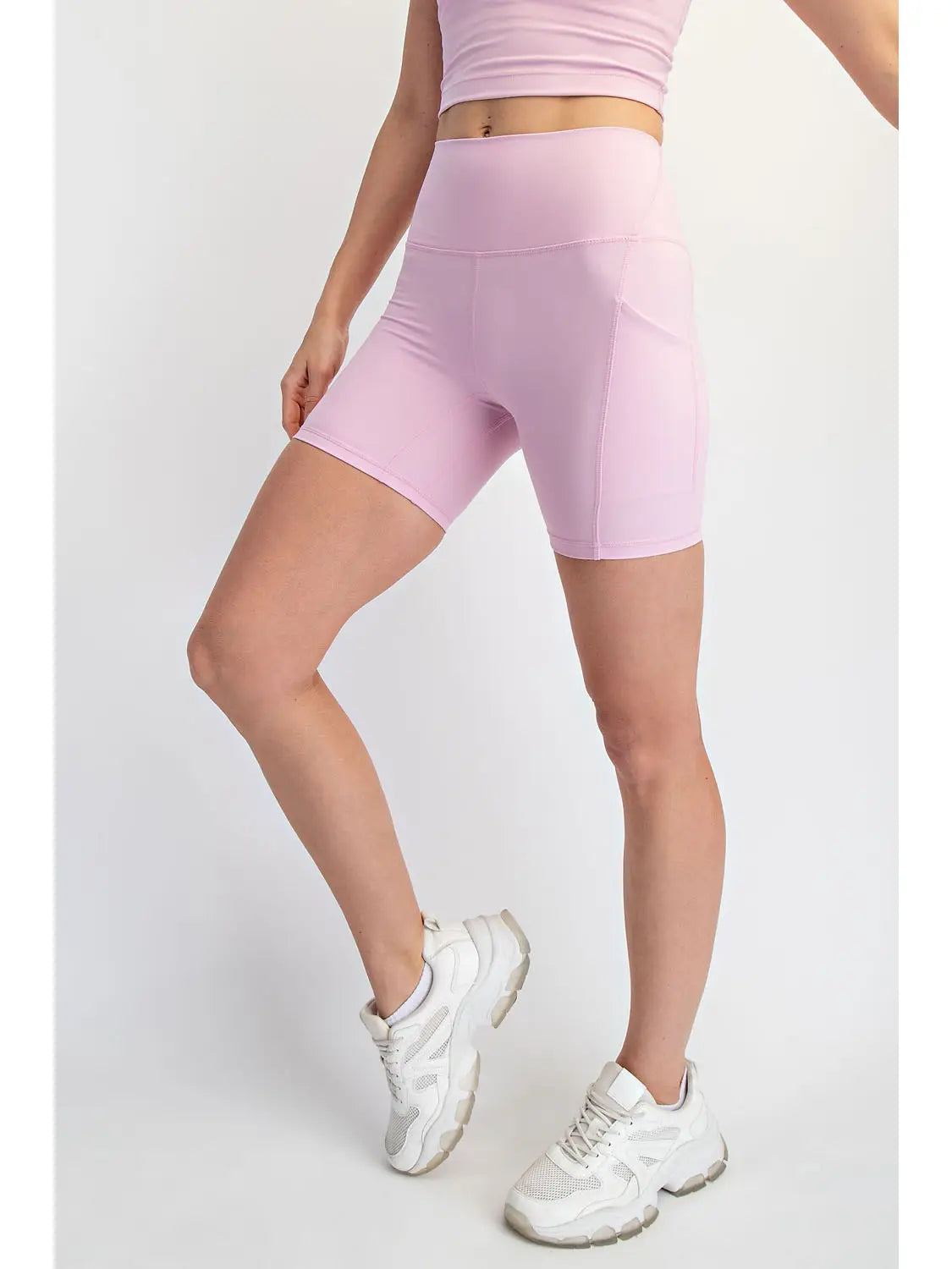NYLON BUTTER BIKER SHORTS