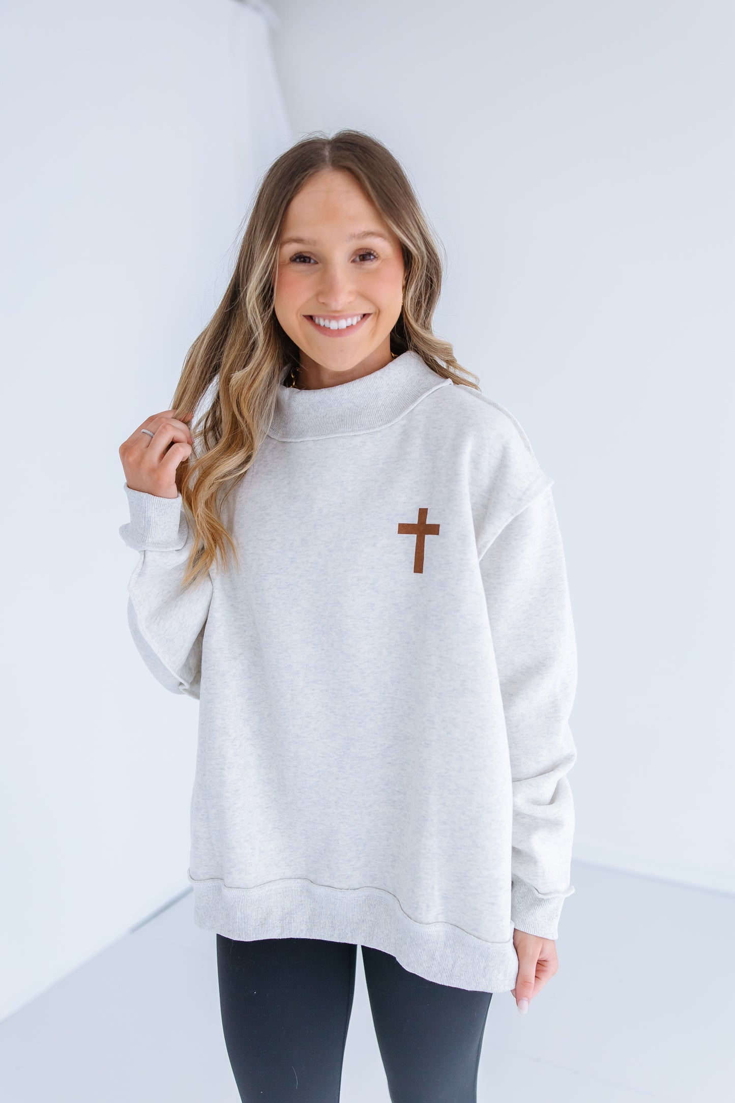 JESUS SAVES + CROSS REVERSIBLE SWEATSHIRT