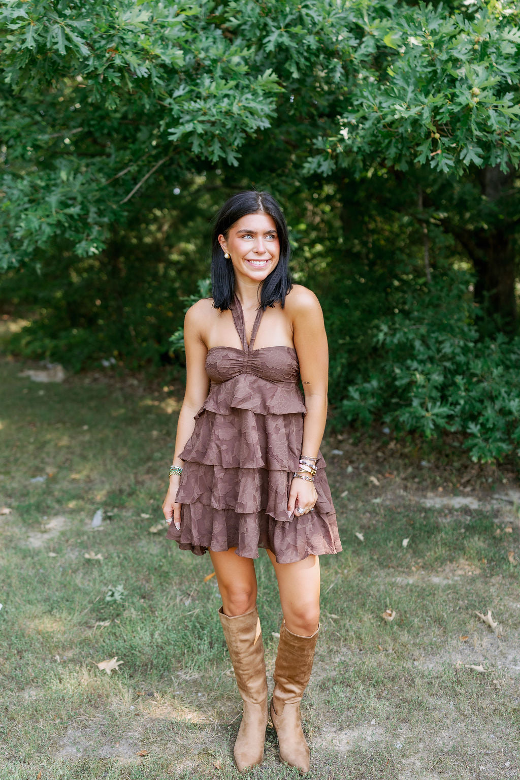 SO DIVA RUFFLE MINI DRESS