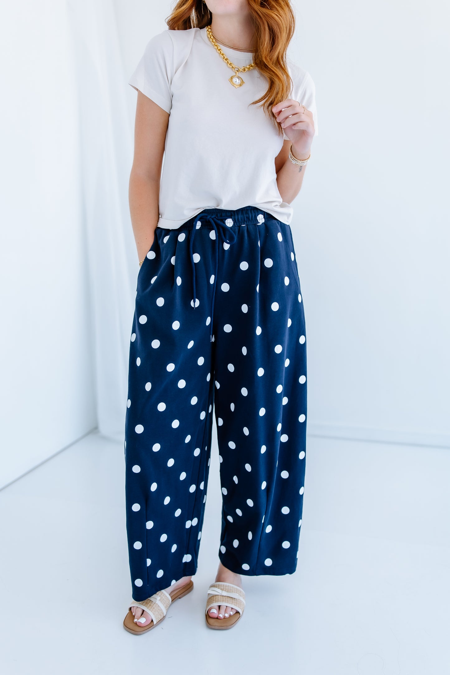 HAPPY TO BE POLKA DOT SWEAT PANTS