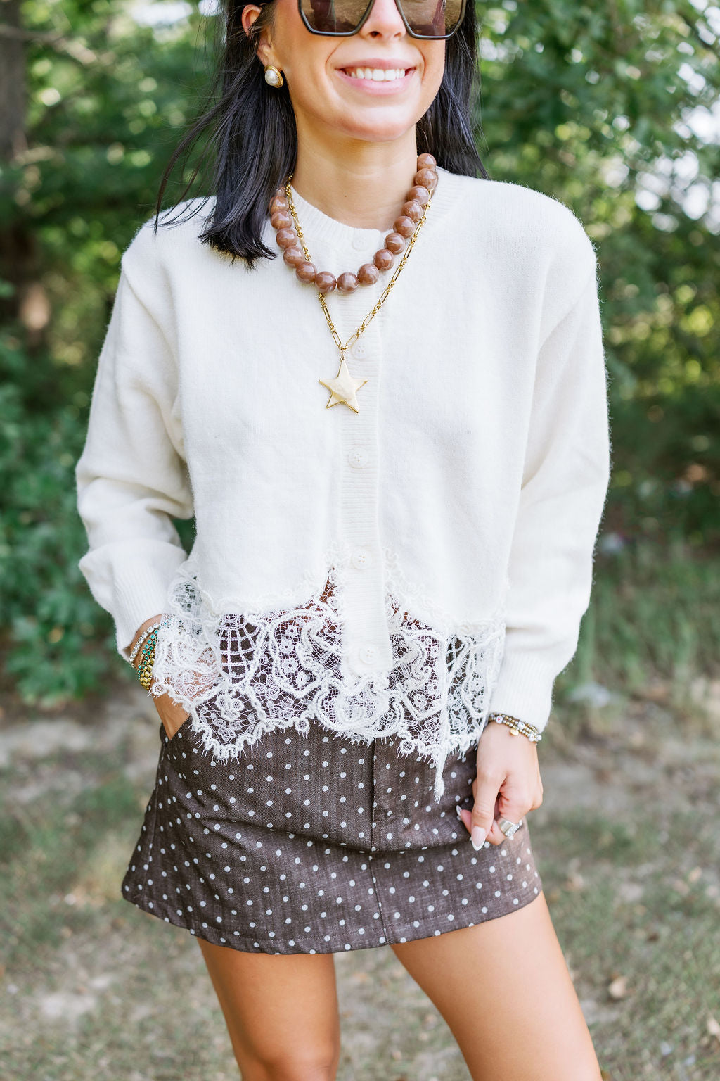 COME ON IN LACE SWEATER TOP