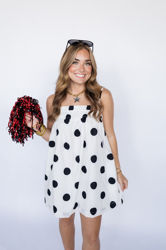READY FOR IT POLKA DOT MINI DRESS