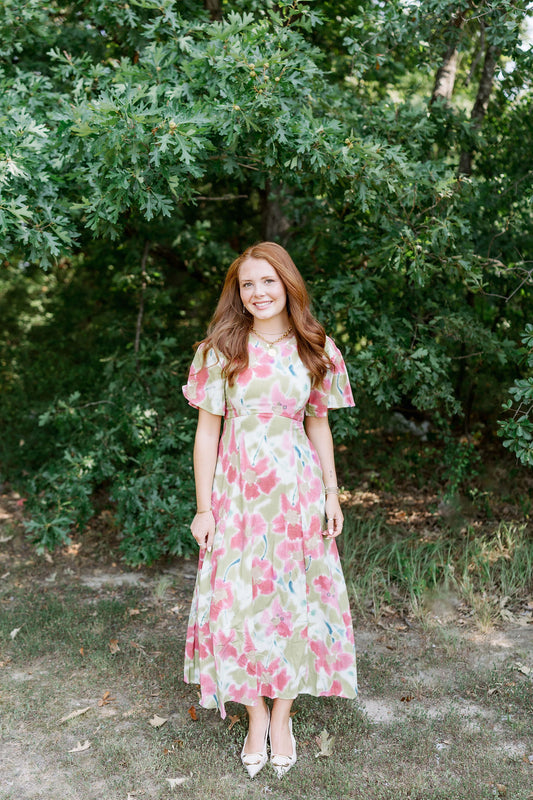 TELLING THE STORY MIDI DRESS