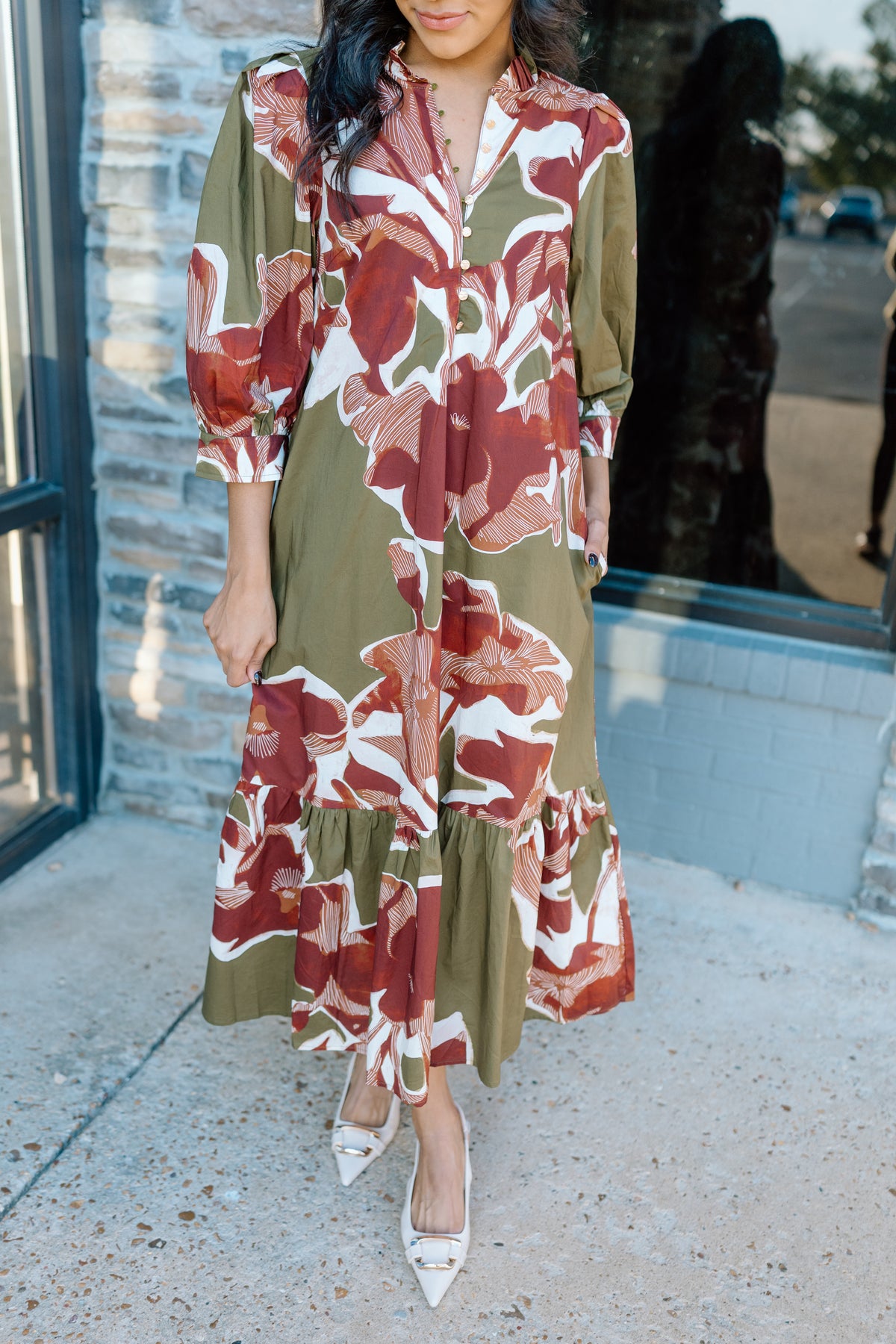 SLEEPLESS FALL MIDI DRESS
