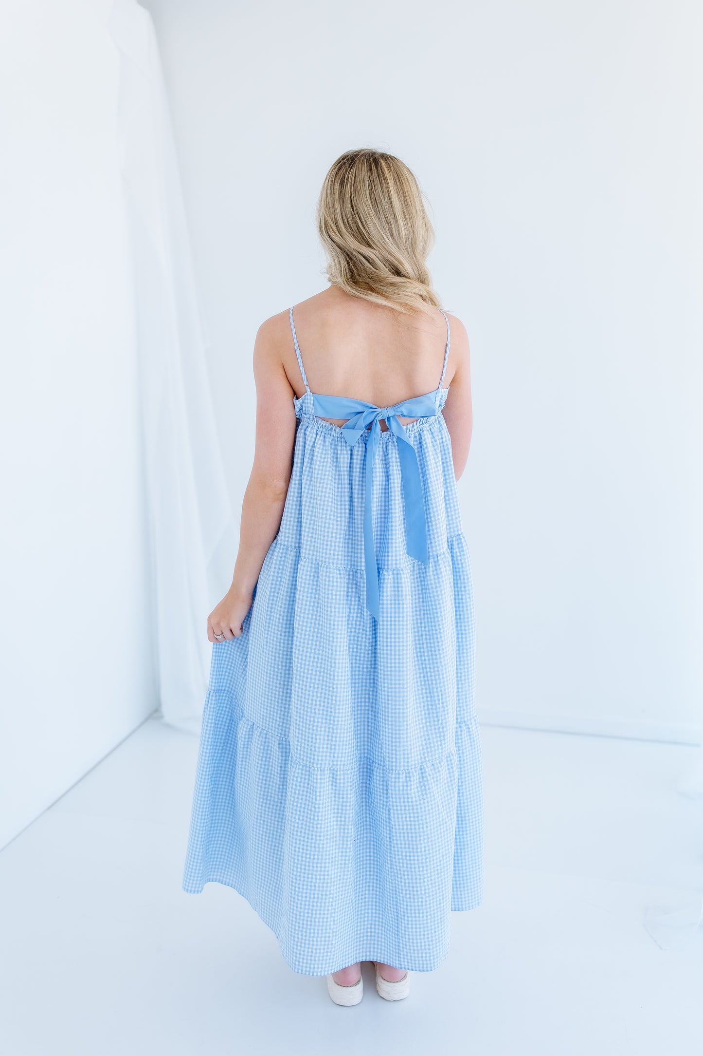 DIAMOND BLUE GINGHAM DRESS