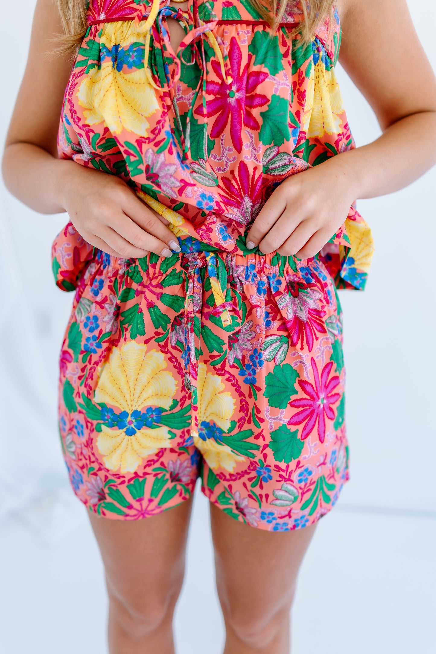 NORA FLORAL CAMI SET