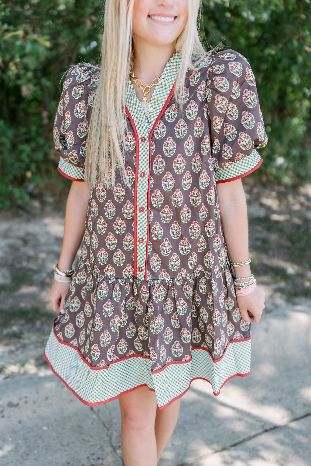 WHAT I DO FLORAL MINI DRESS