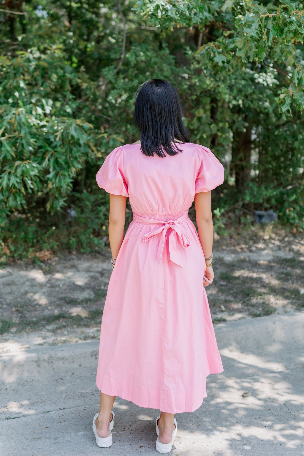 BOATNECK STITCH MIDI DRESS