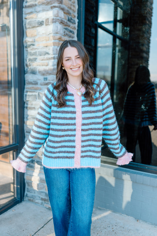 LONG SLEEVE BUTTON DOWN SWEATER