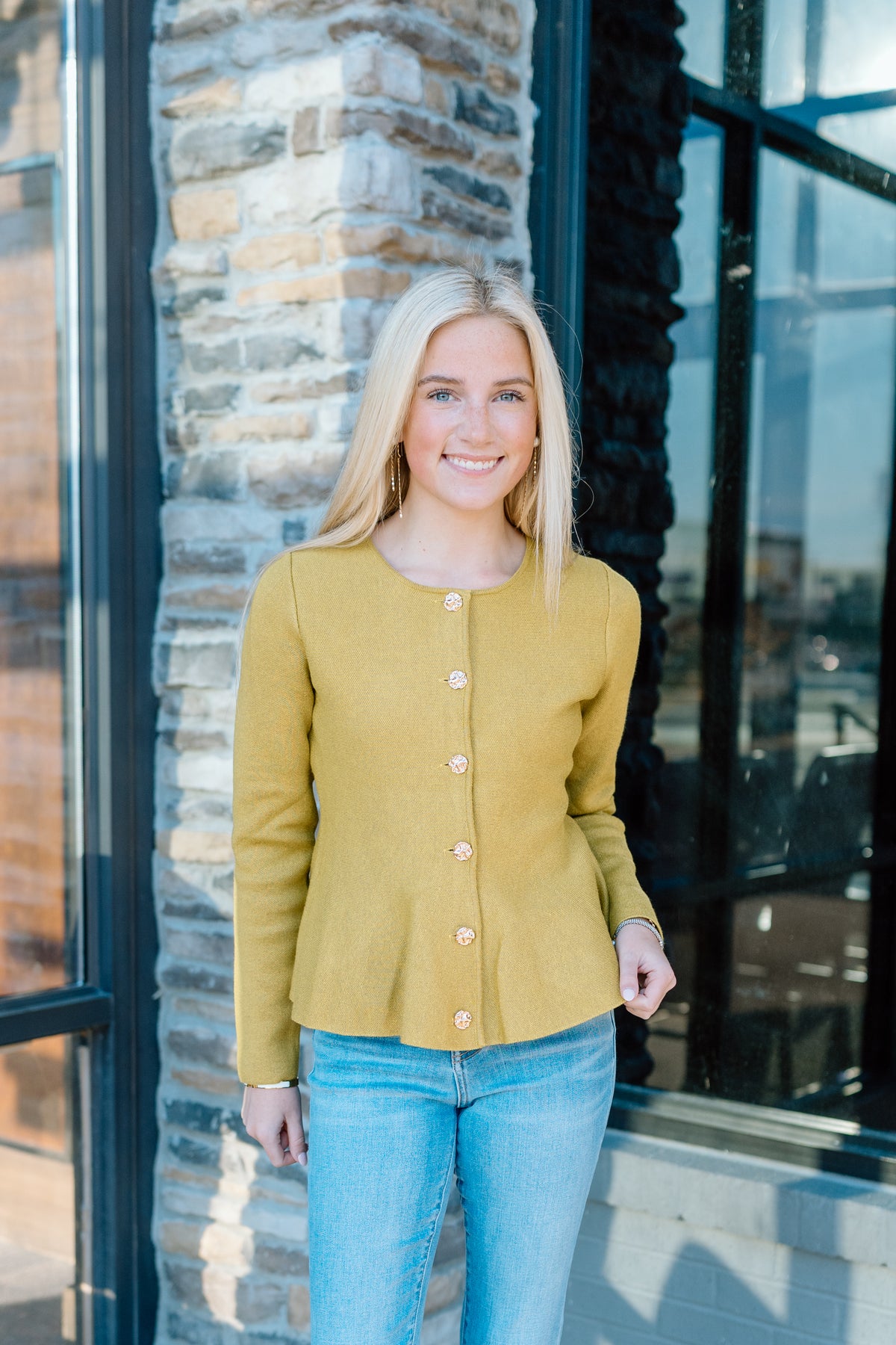 GLAMOROUS LIFE PEPLUM SWEATER