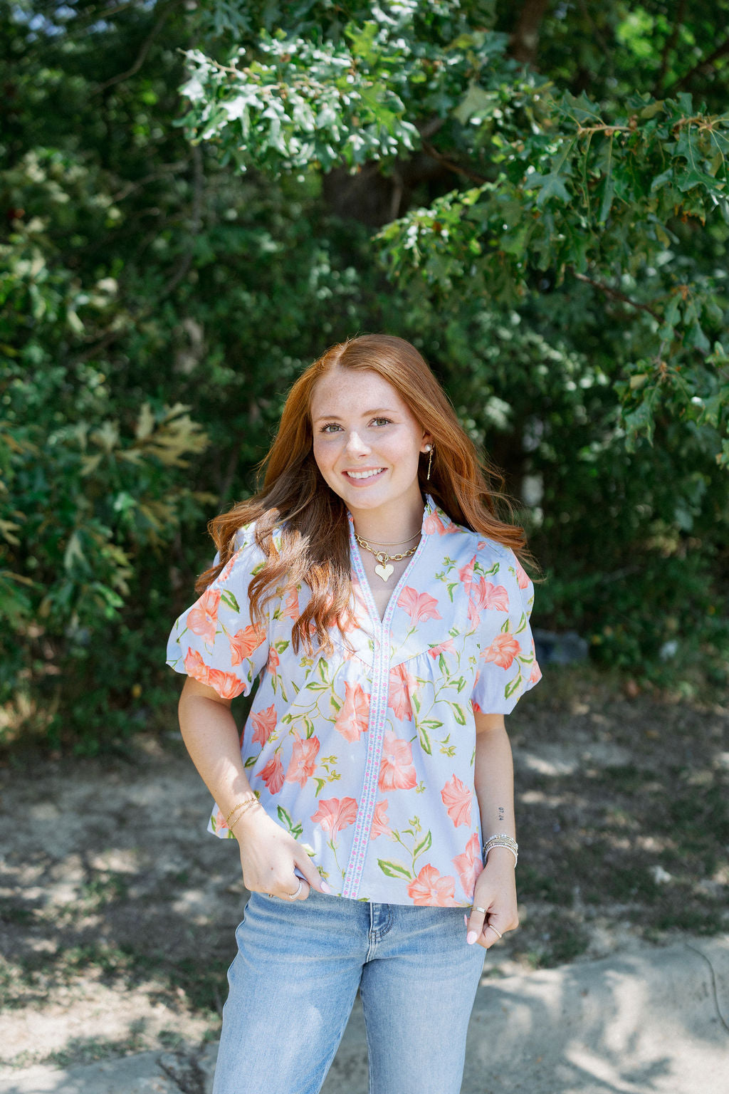 PUMPKIN FLORAL TOP