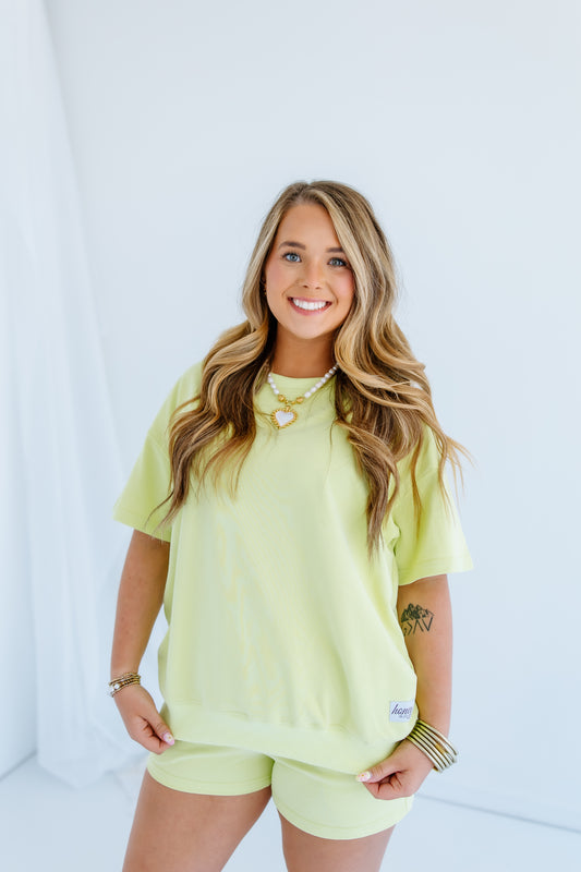 LIME HONEY TWO PIECE LOUNGE SET