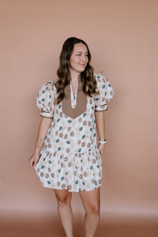 ALL THE THINGS FLORAL MINI DRESS
