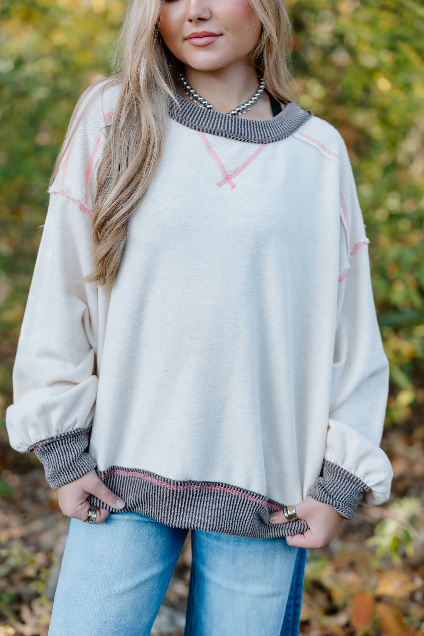 REVERSE STITCH SWEATSHIRT