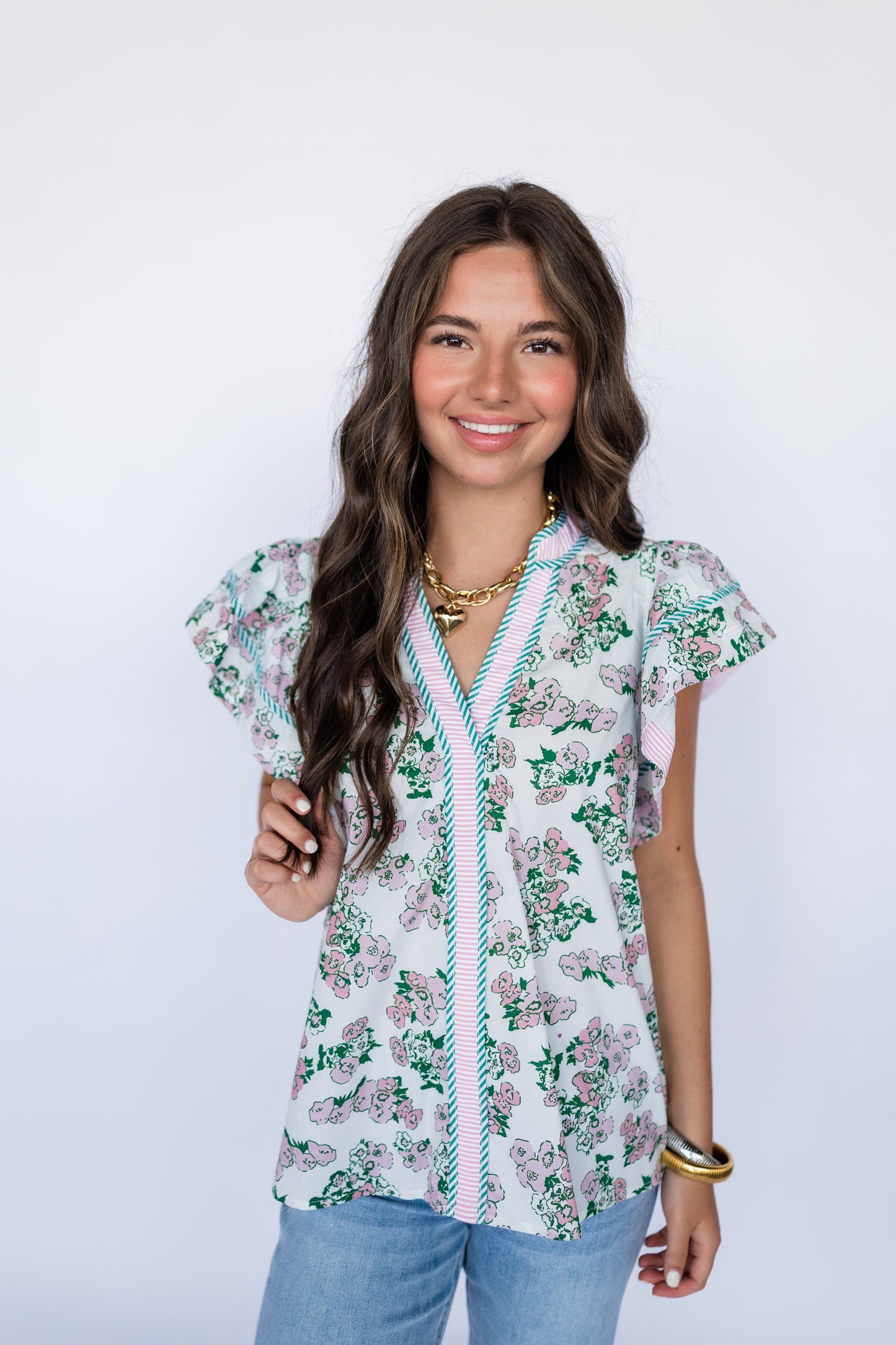 FORGET ME NOT FLORAL TOP