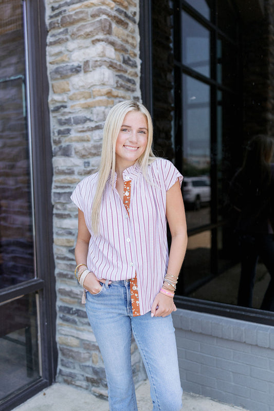 BASIC STRIPE SLEEVELESS TOP