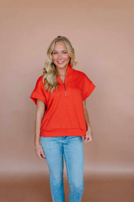 ZIP-UP TERRI PULLOVER TOP