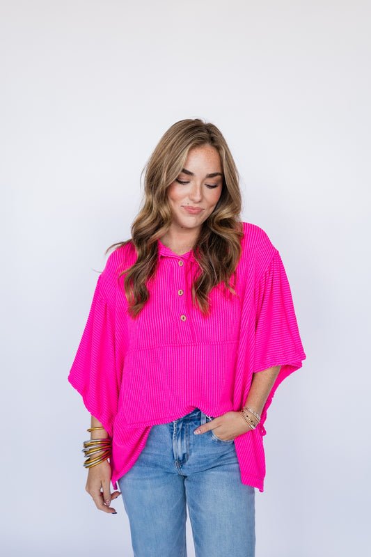OVERSIZED DRAWSTRING TOP