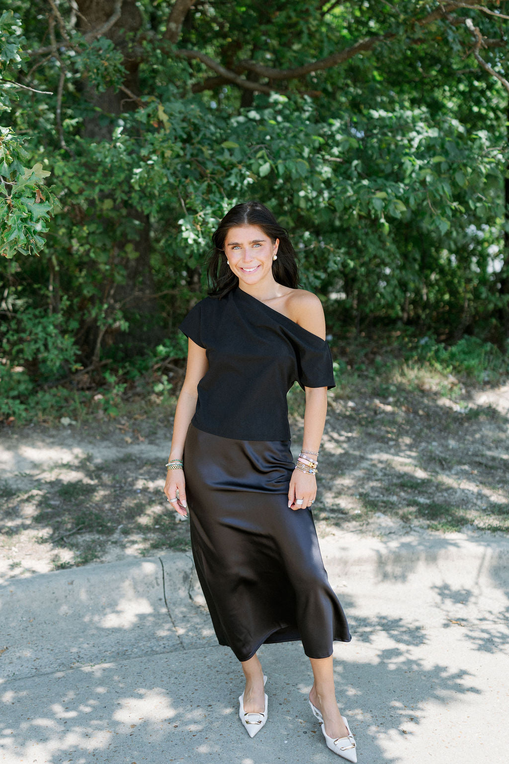 BOAT NECK ASYMMETRICAL TOP