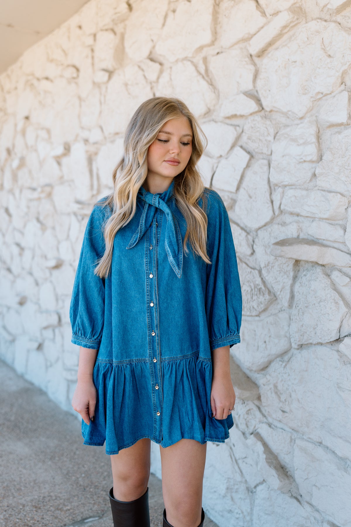 SHELBY TIE TOP MINI DRESS