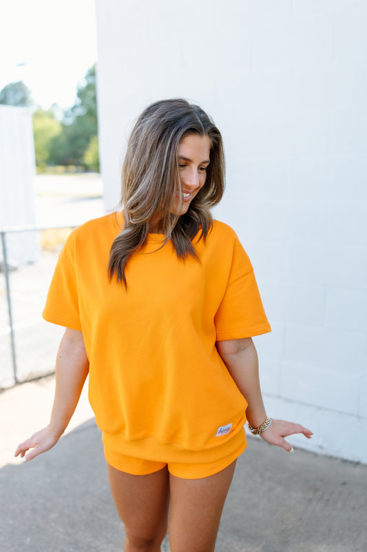 ORANGE HONEY TWO PIECE LOUNGE SET