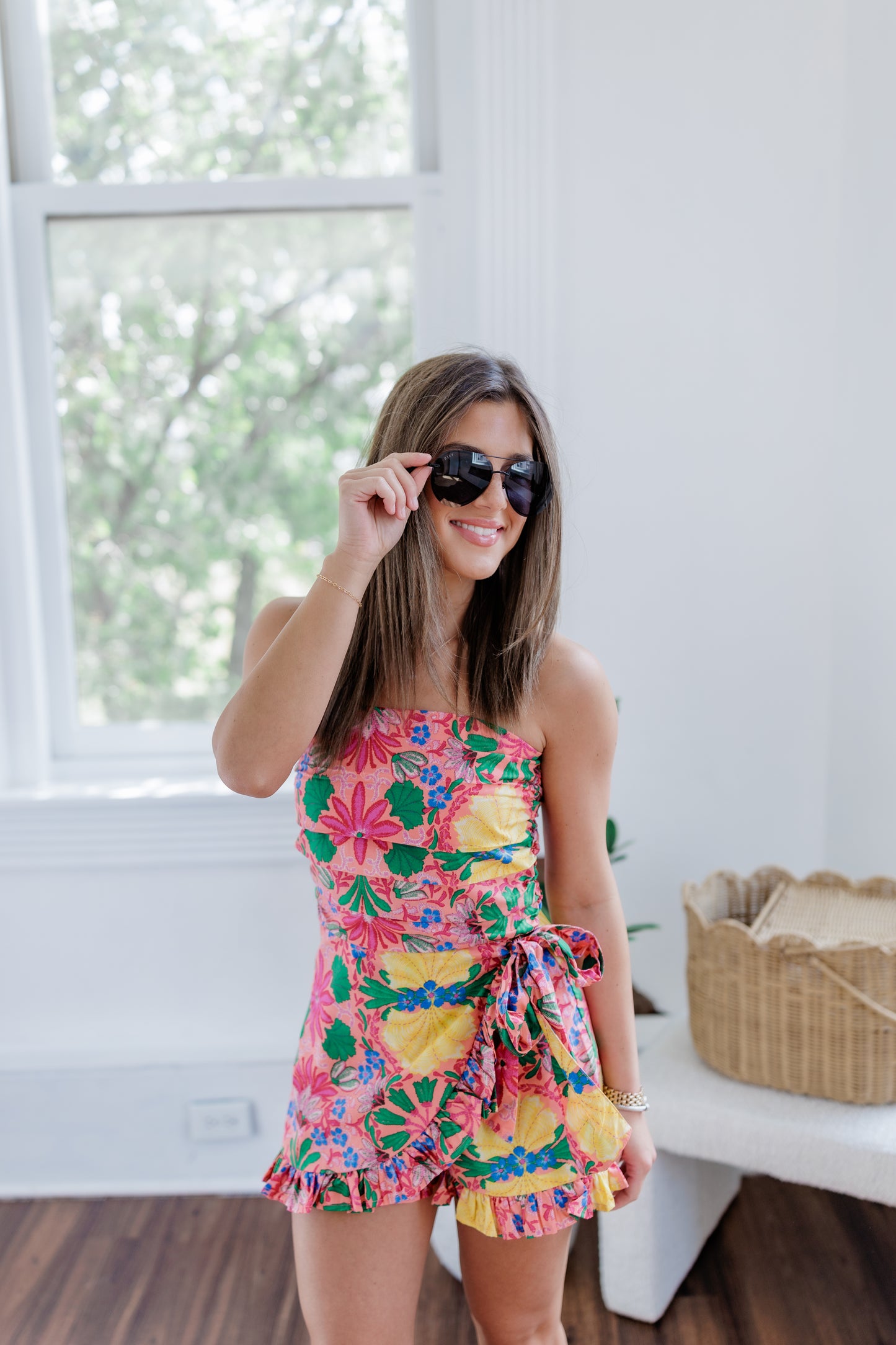 GLORIA FLORAL WRAP ROMPER