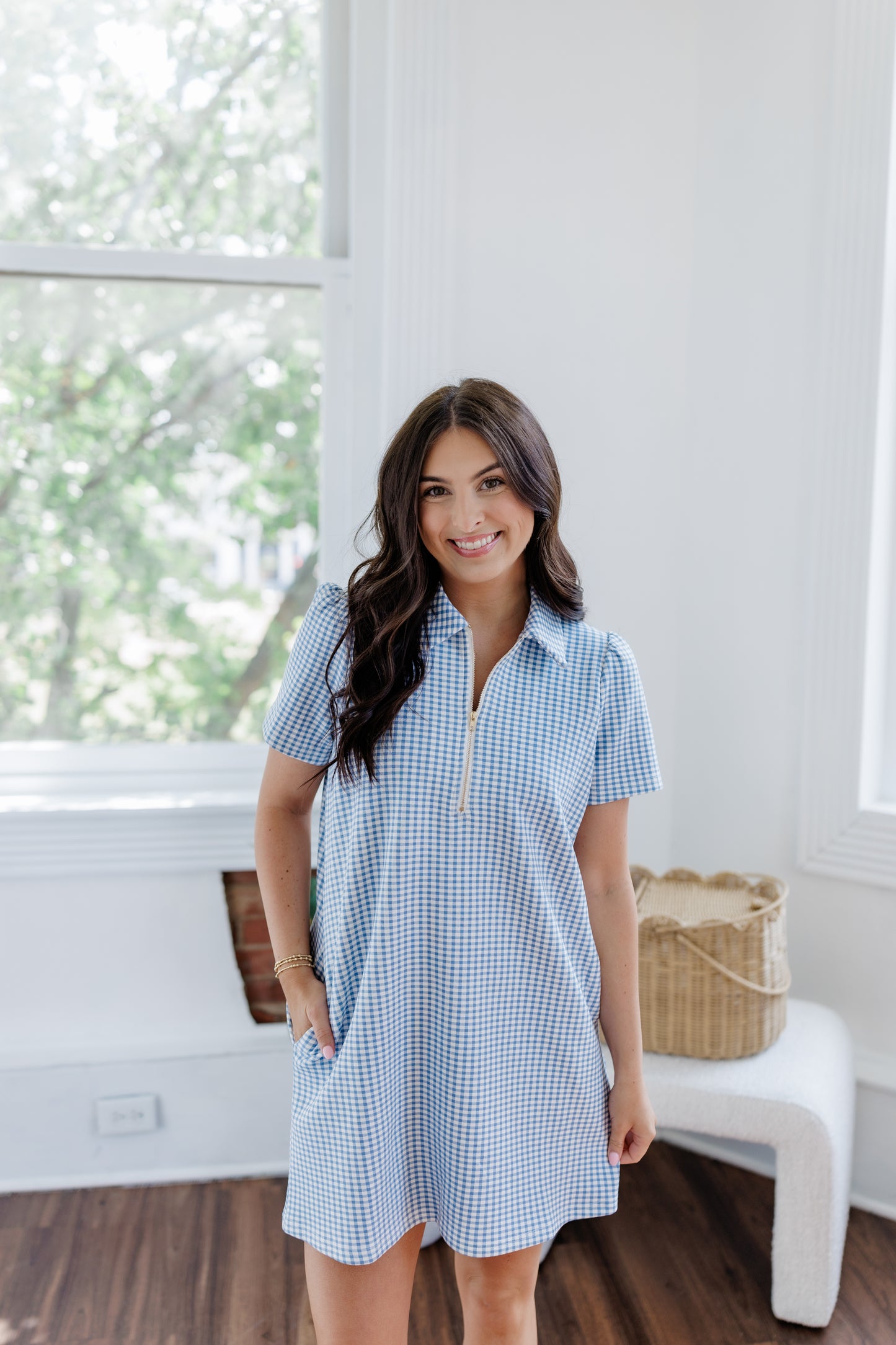GOING OUT GINGHAM MINI DRESS