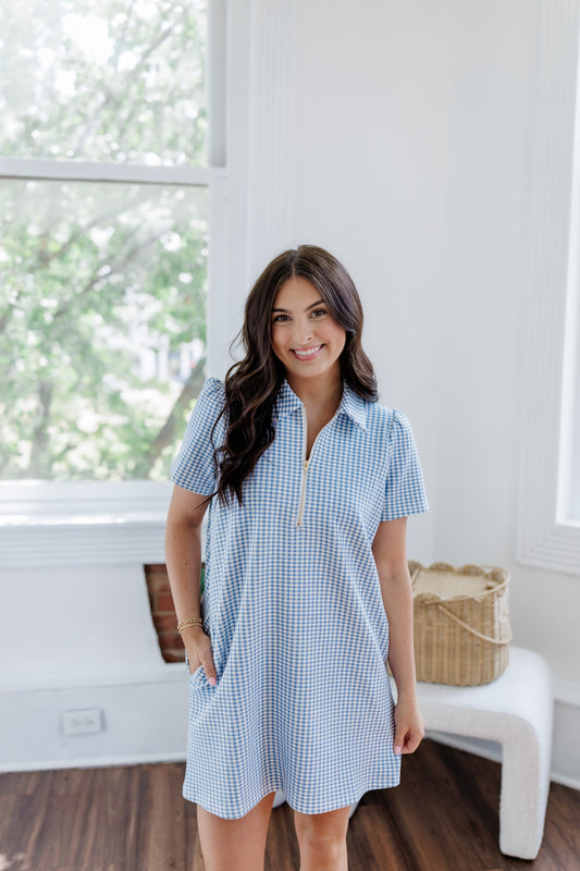 GOING OUT GINGHAM MINI DRESS