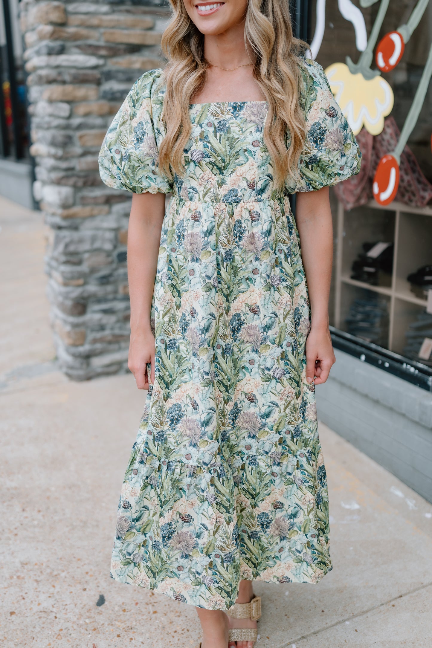 GREEN TEA MIDI DRESS