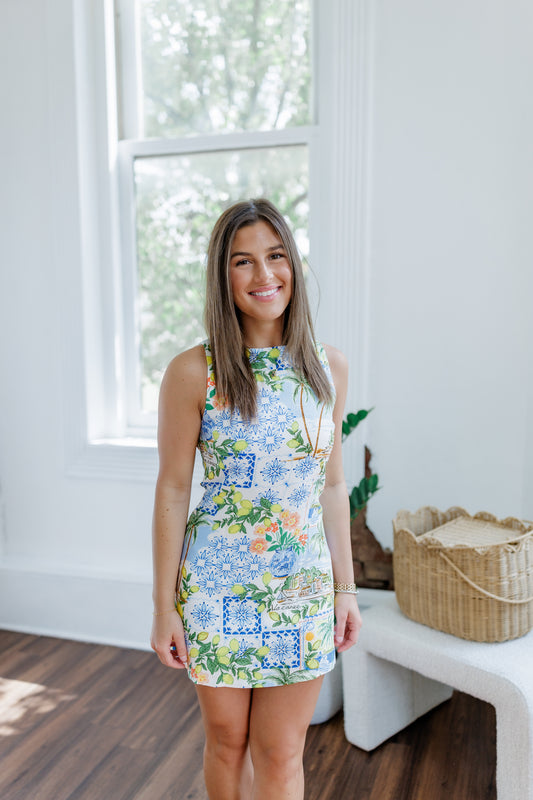 BREEZY TROPICAL SKORT MINI DRESS